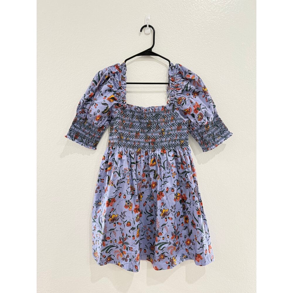 Hill House The Lila Mini Nap Dress Thistle Fleur Chintz Purple Floral Medium - Picture 7 of 16
